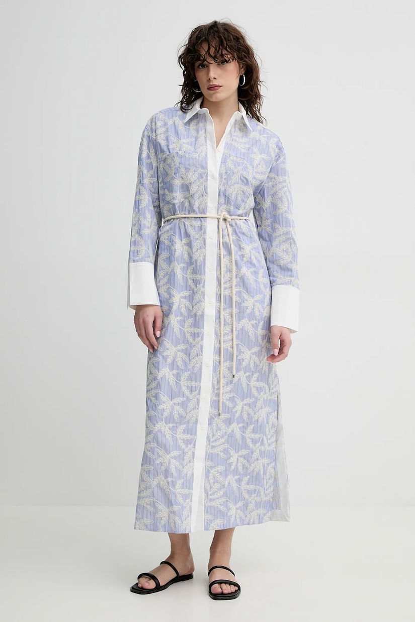 MUNTHE rochie din bumbac FILIRA maxi, oversize, 251134625136