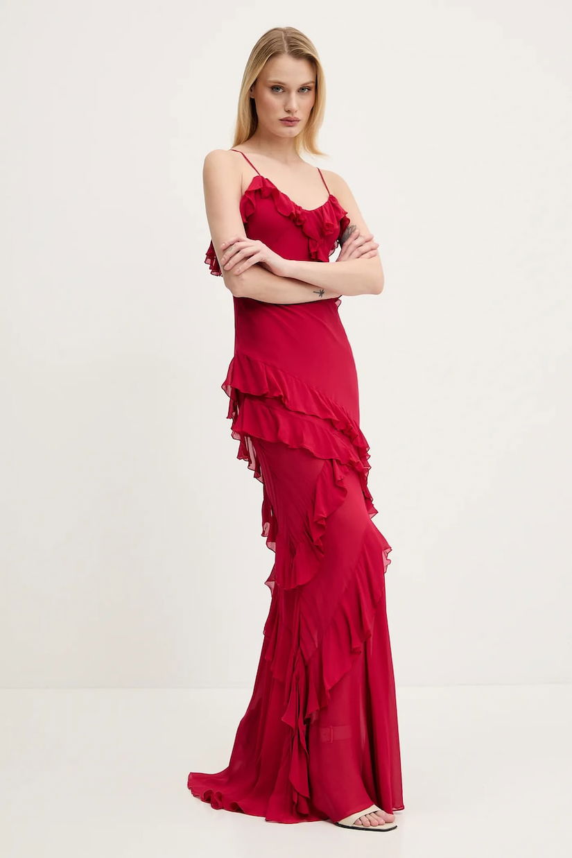 Aniye By rochie culoarea rosu, maxi, dreaptă, 185889