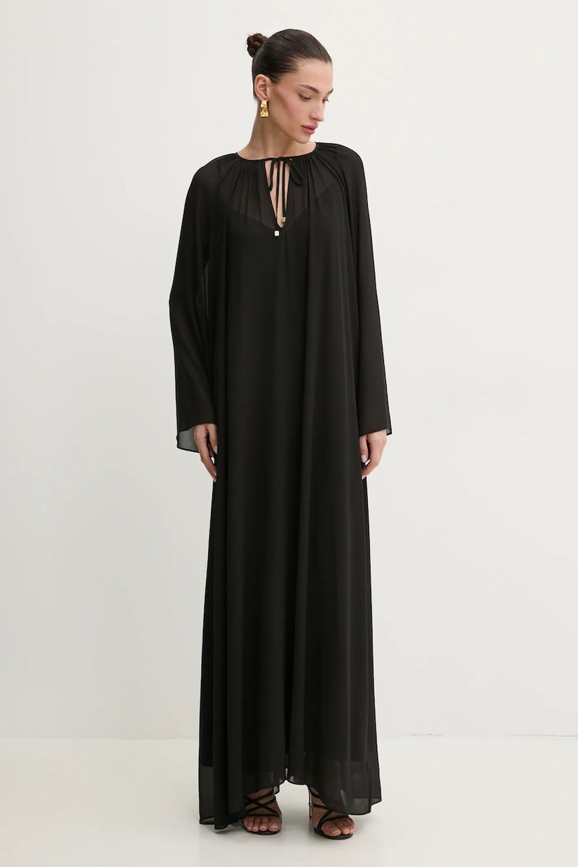 MICHAEL Michael Kors rochie culoarea negru, maxi, evazată, MR582U57R3