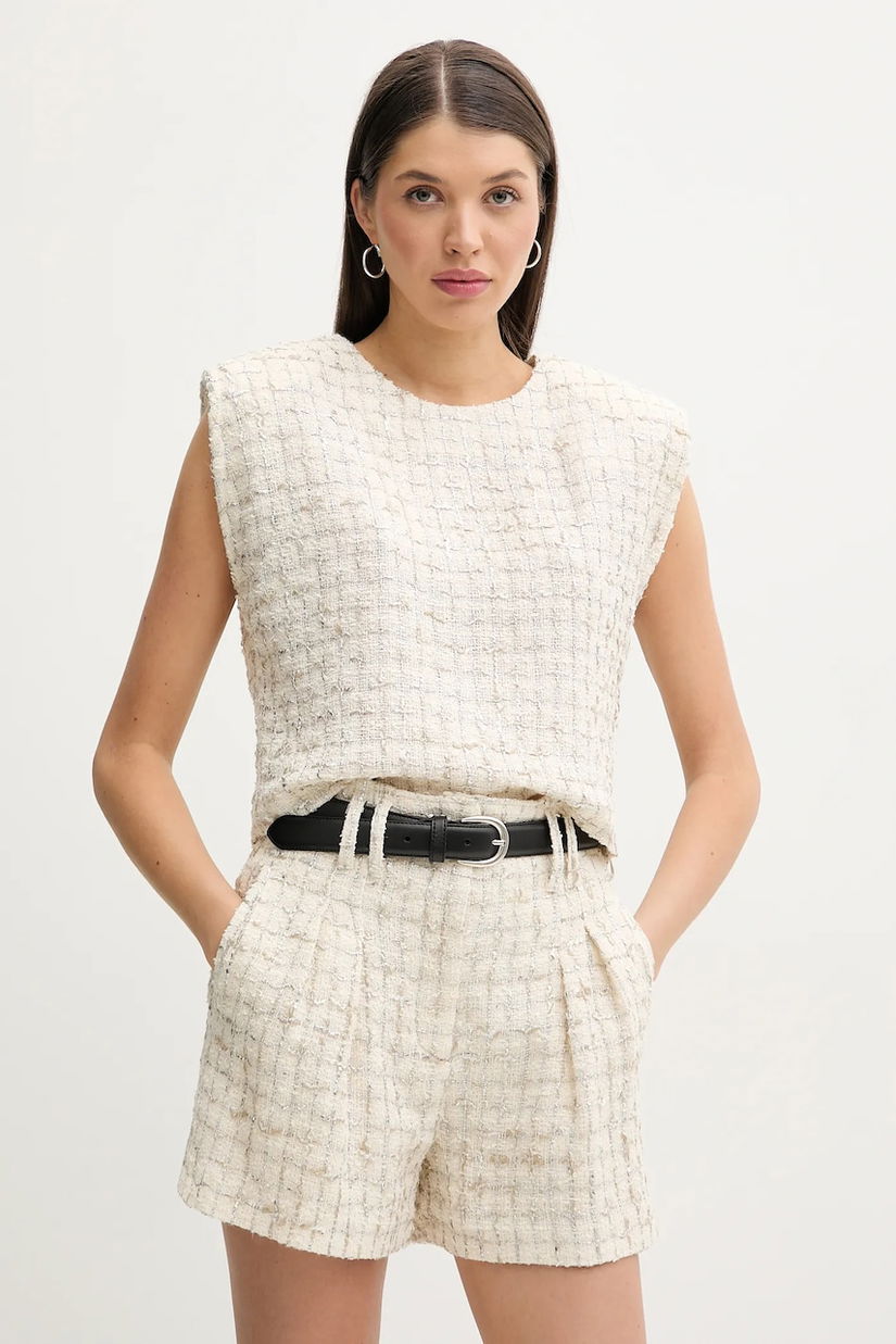 IRO bluza din amestec de in femei, culoarea bej, modelator, WP16XUNG