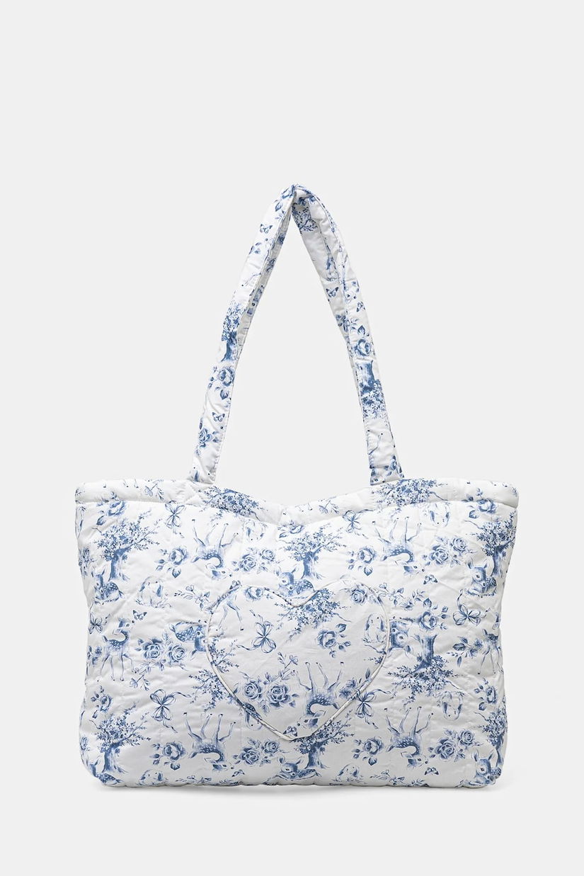 Hollister Co. geanta de bumbac culoarea alb, KI354-5007