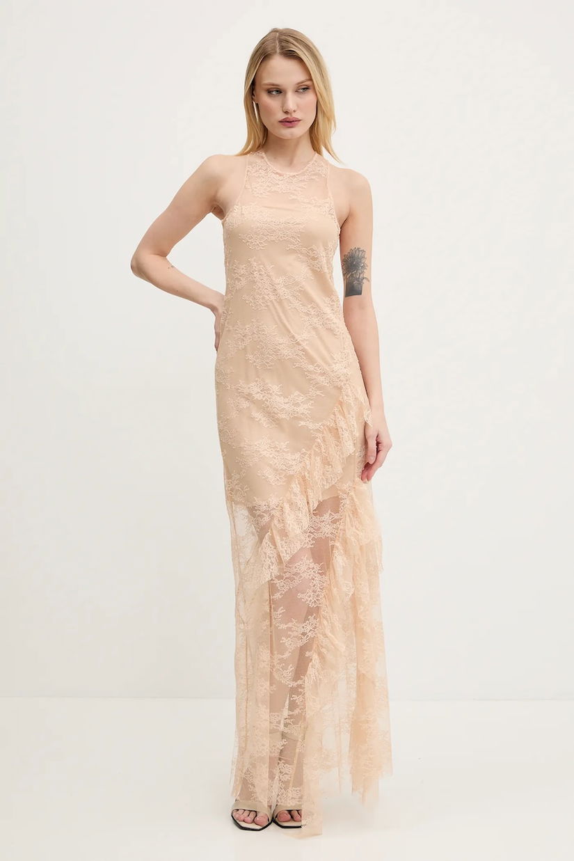 Aniye By rochie culoarea bej, maxi, dreaptă, 185746