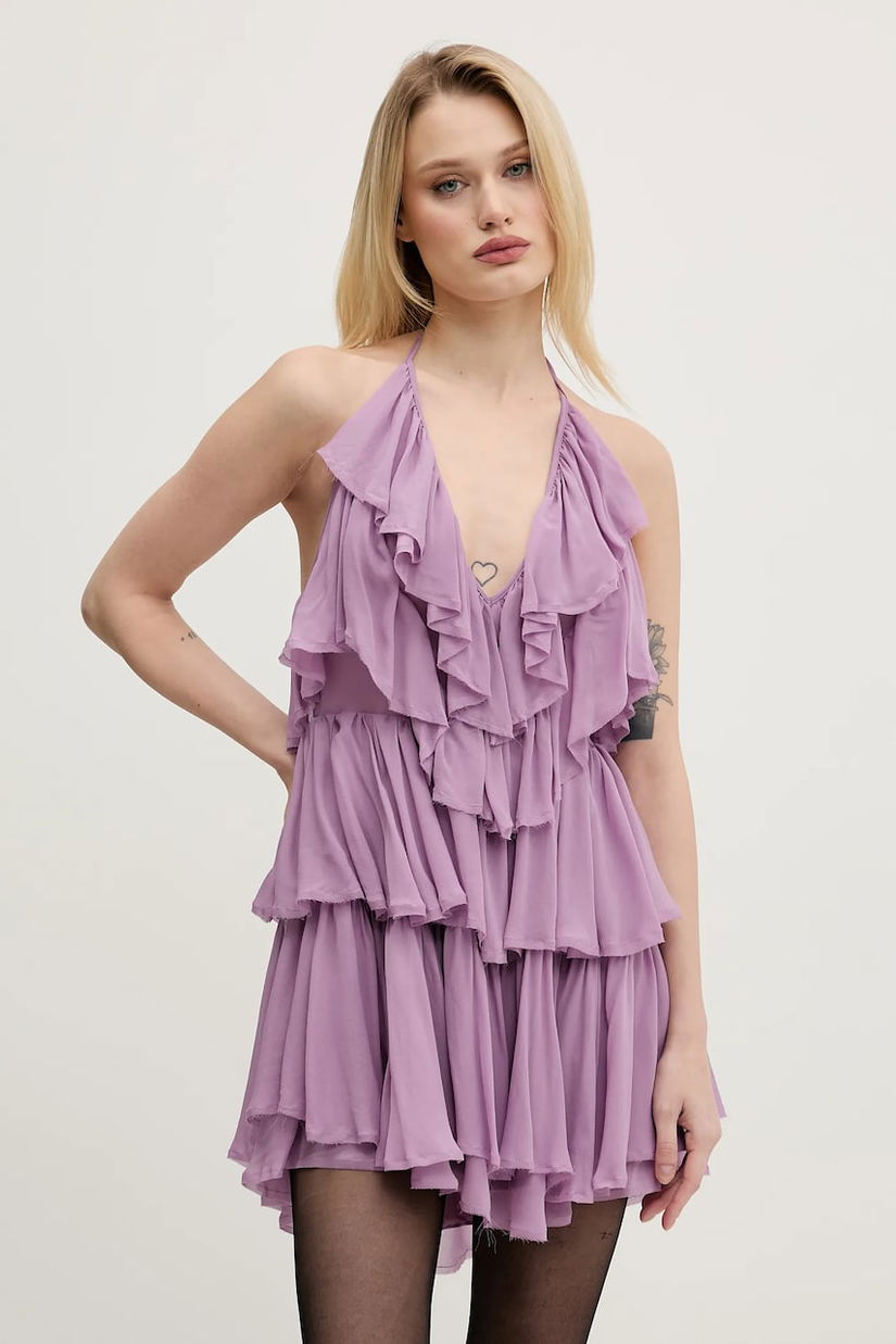 Aniye By rochie culoarea violet, mini, evazată, 185708