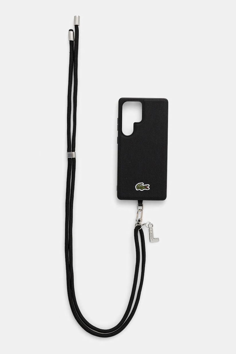 Lacoste Husă pentru telefon Samsung Galaxy S25 Ultra culoarea negru, LCHMBCS25LPVCK