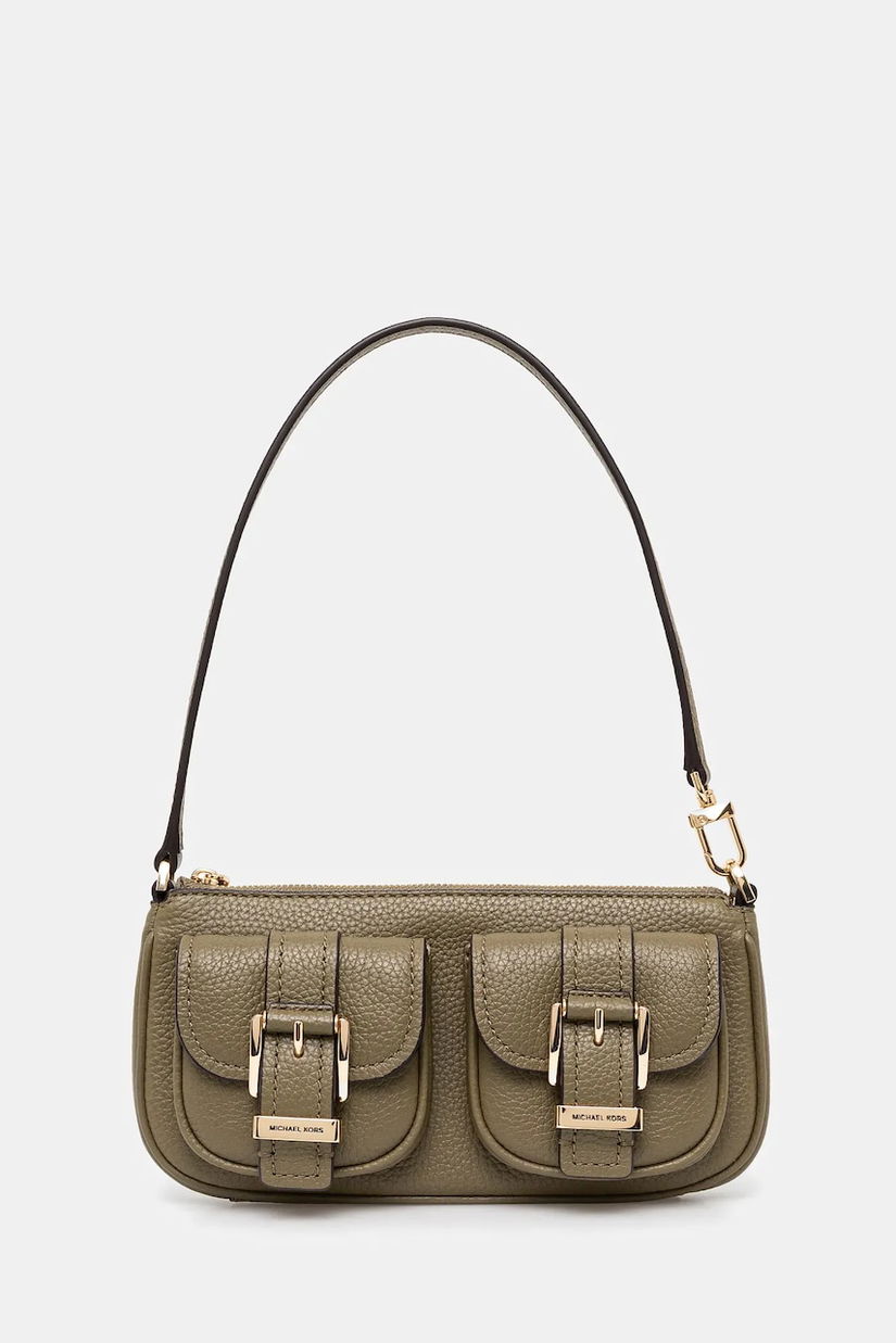 MICHAEL Michael Kors poseta de piele culoarea verde, 32S5GZCU1L