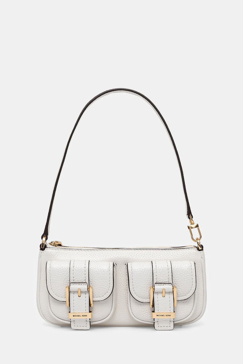 MICHAEL Michael Kors poseta de piele culoarea alb, 32S5GZCU1L