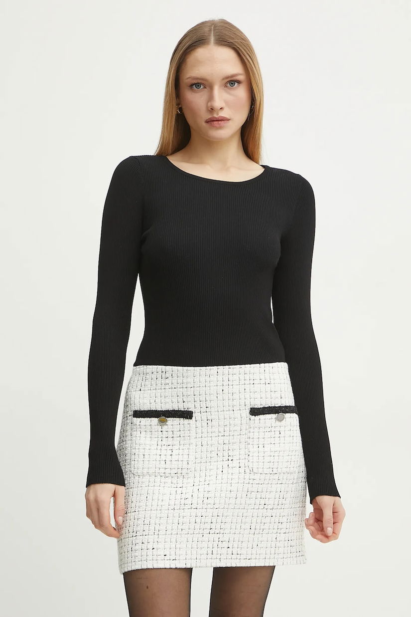 Morgan rochie RBLOCK culoarea alb, mini, mulată, RBLOCK