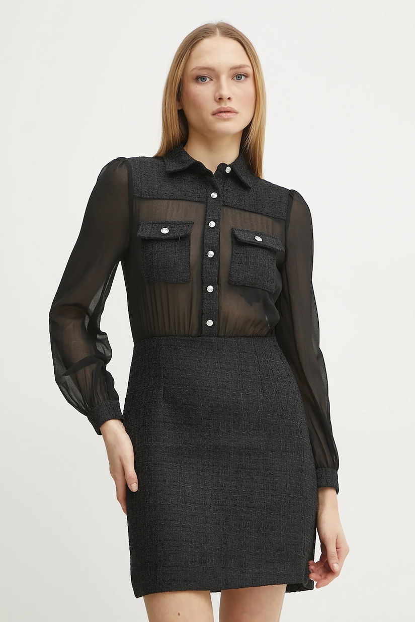 Morgan rochie RTWINI culoarea negru, mini, dreaptă, RTWINI