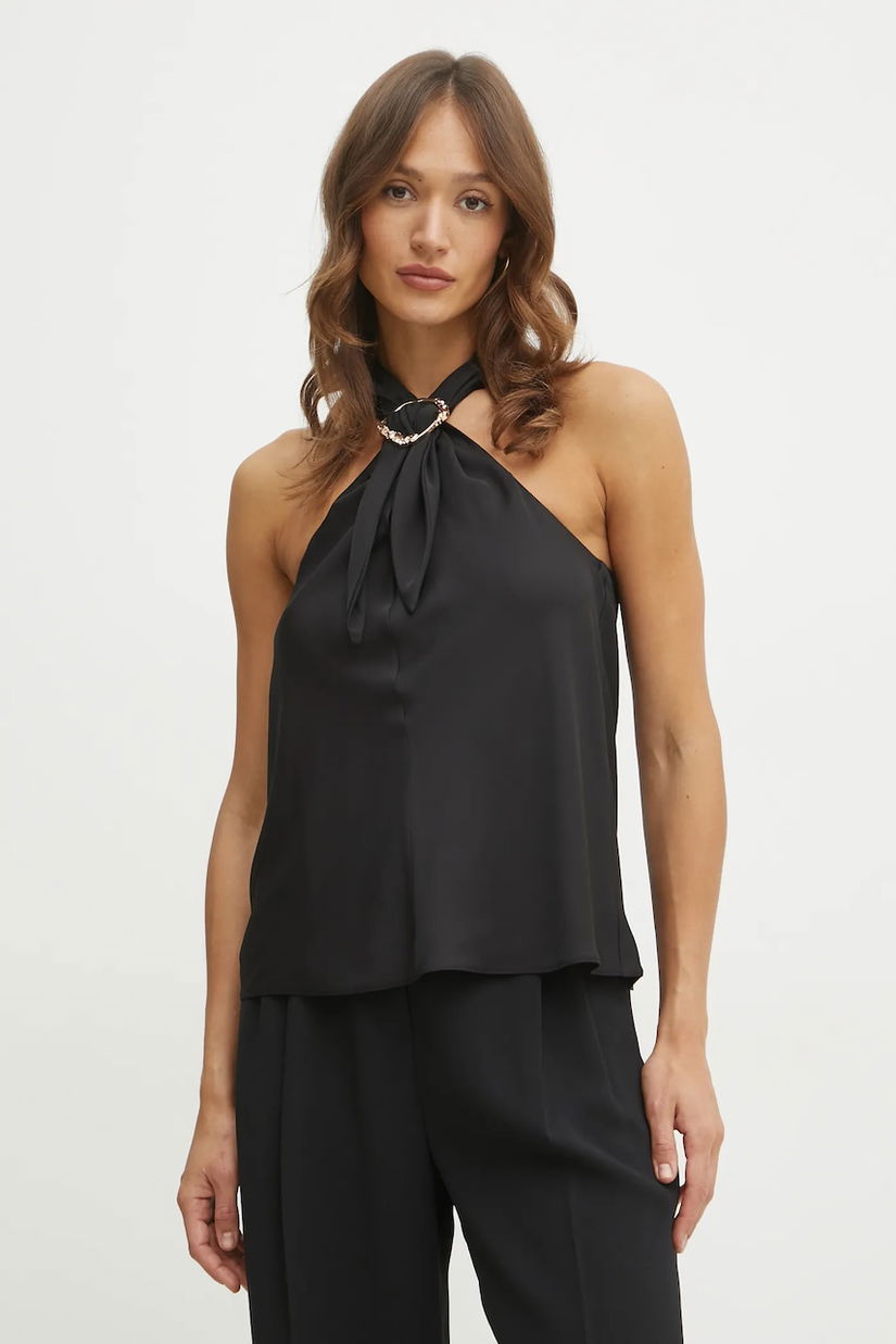 Marella top BERMUDA femei, culoarea negru, neted, 2513161013200