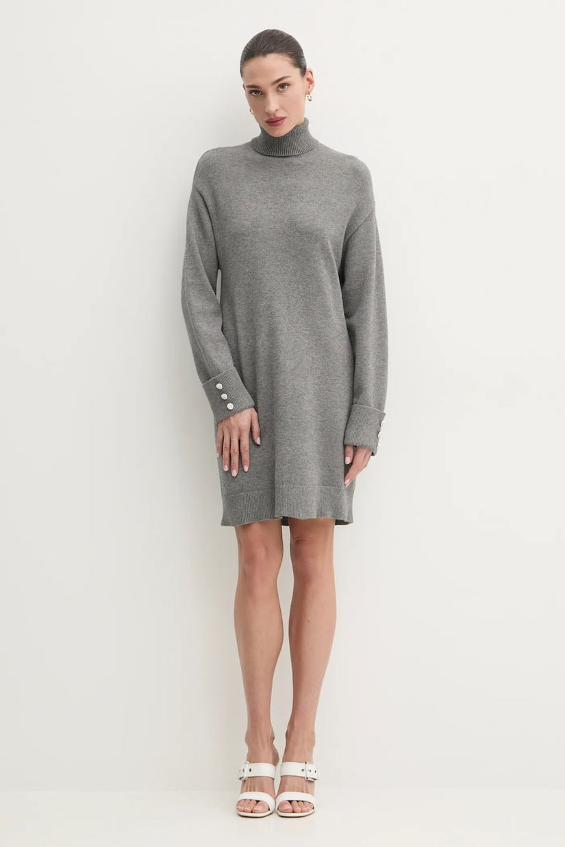 Morgan rochie RMOUFI culoarea gri, mini, dreaptă, RMOUFI