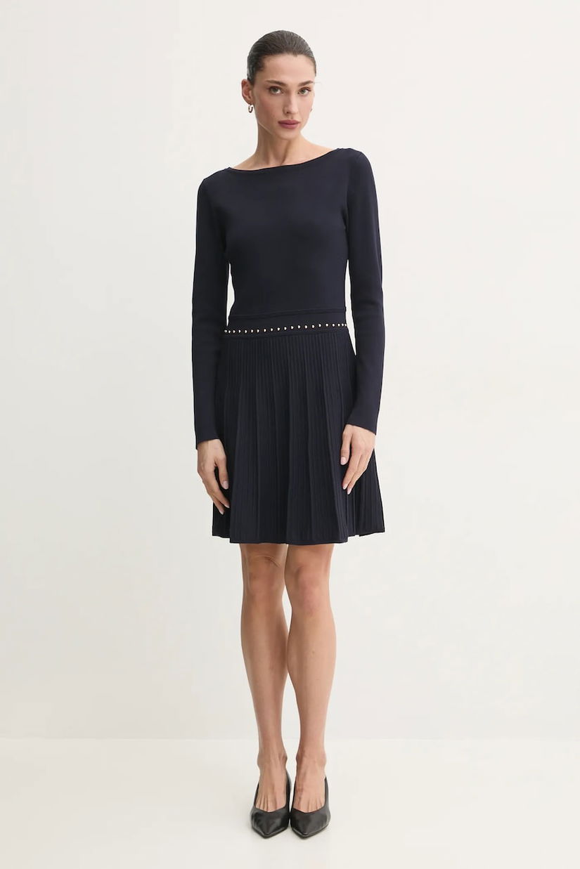 Morgan rochie RMCLO culoarea bleumarin, mini, evazată, RMCLO