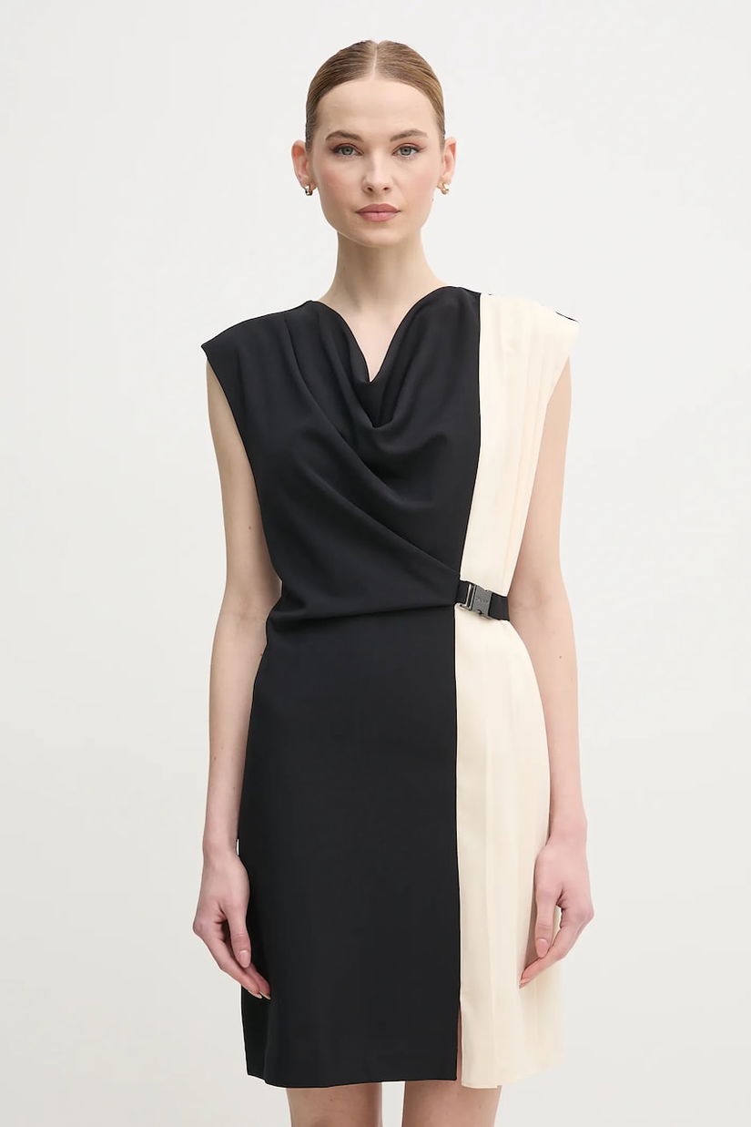 Dkny rochie culoarea negru, mini, dreaptă, DD4K1D66