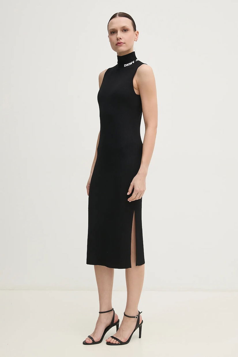 Dkny rochie culoarea negru, mini, mulată, DJ5R0663