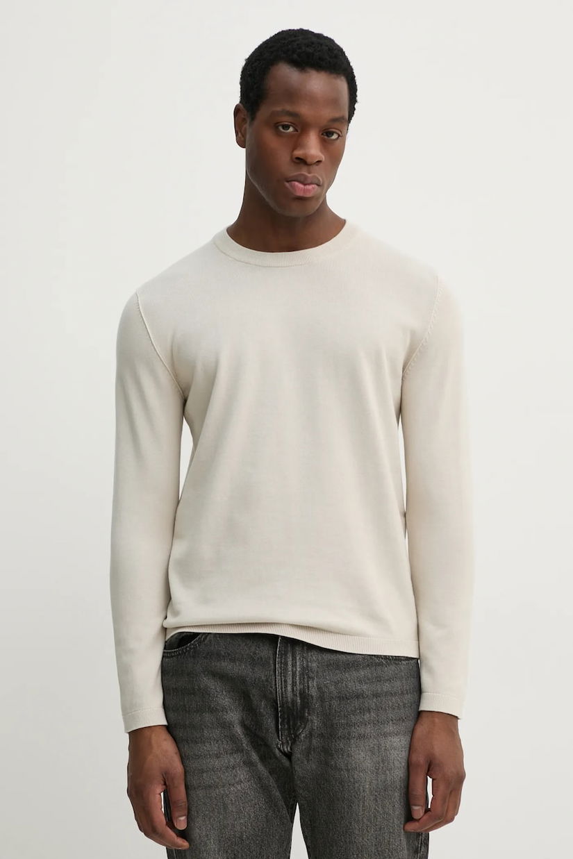 Marc O'Polo pulover de bumbac barbati, culoarea bej, light, 522512360248
