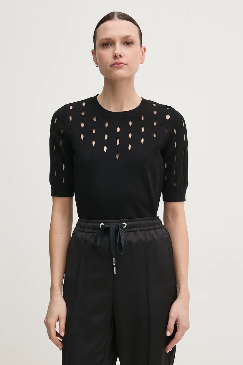 Dkny pulover femei, culoarea negru, light, P4ASAN18
