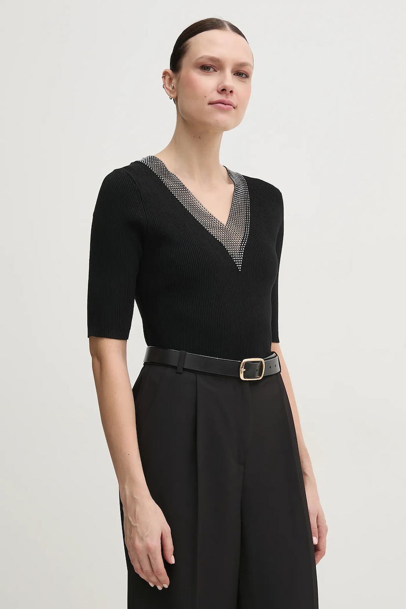 Dkny pulover femei, culoarea negru, P4JSAT69