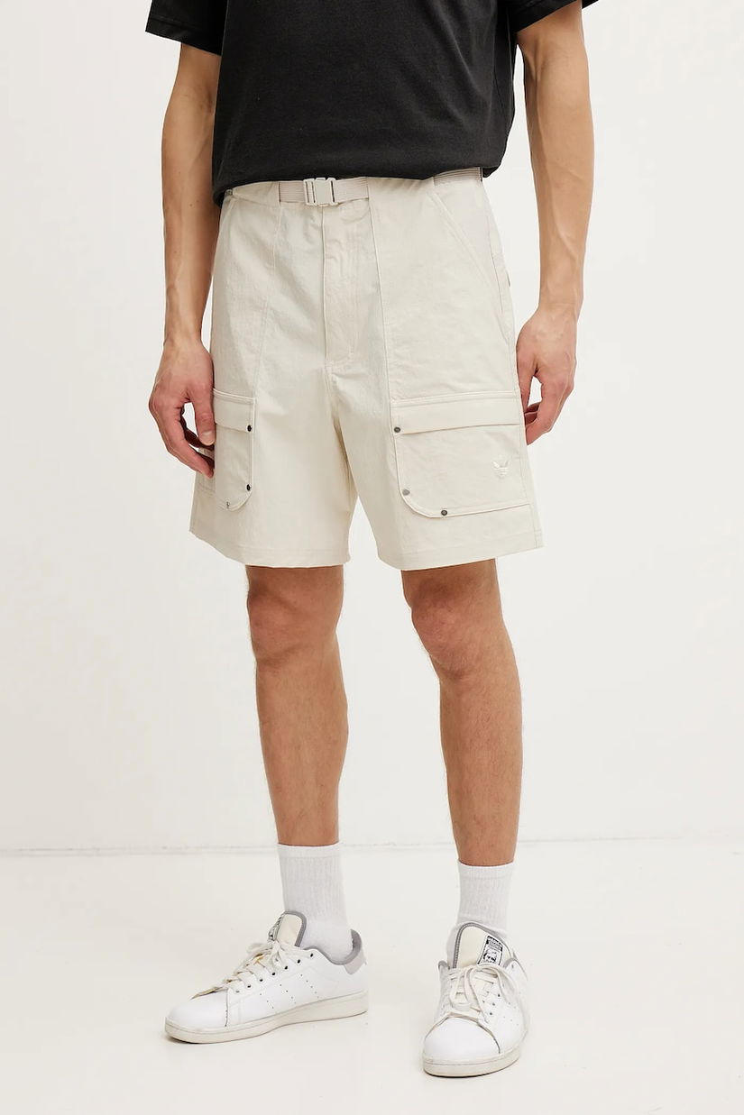 adidas Originals pantaloni scurți Essential bărbați, culoarea bej, JD5883