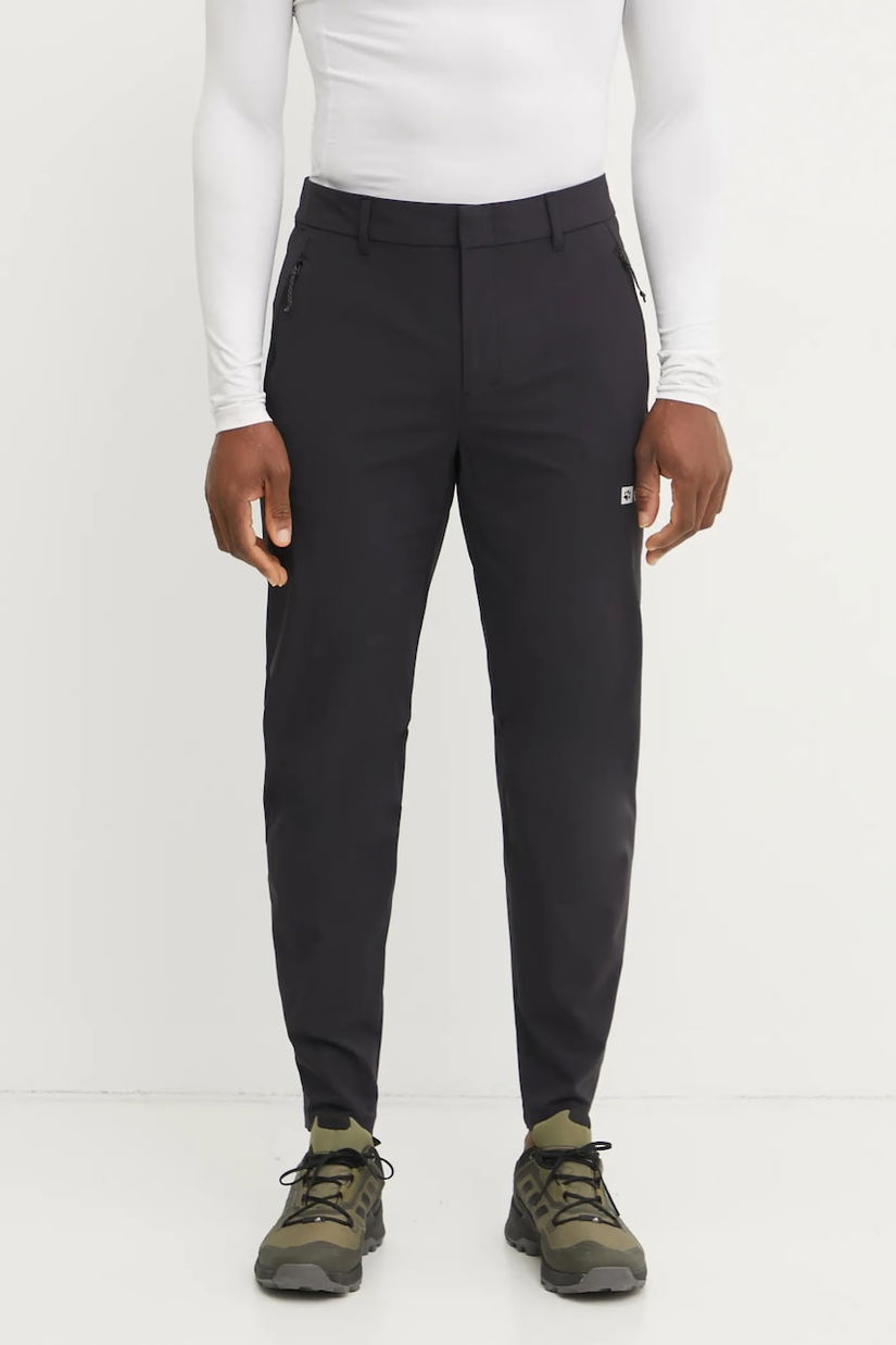 Jack Wolfskin pantaloni de exterior Hikeout culoarea negru, A63924