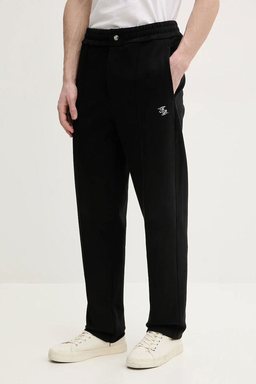 Filling Pieces pantaloni bărbați, culoarea negru, drept, 76133979920