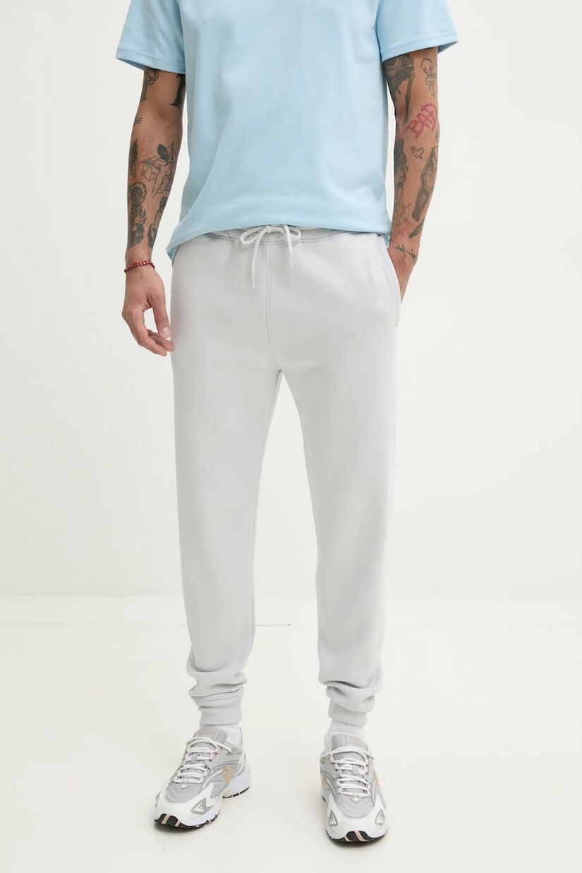 Hollister Co. pantaloni de trening bărbați, culoarea gri, uni, KI334-5016