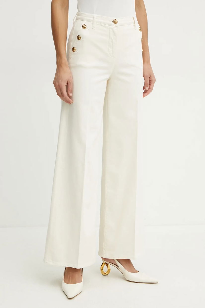 Luisa Spagnoli jeansi femei, culoarea bej, 541773