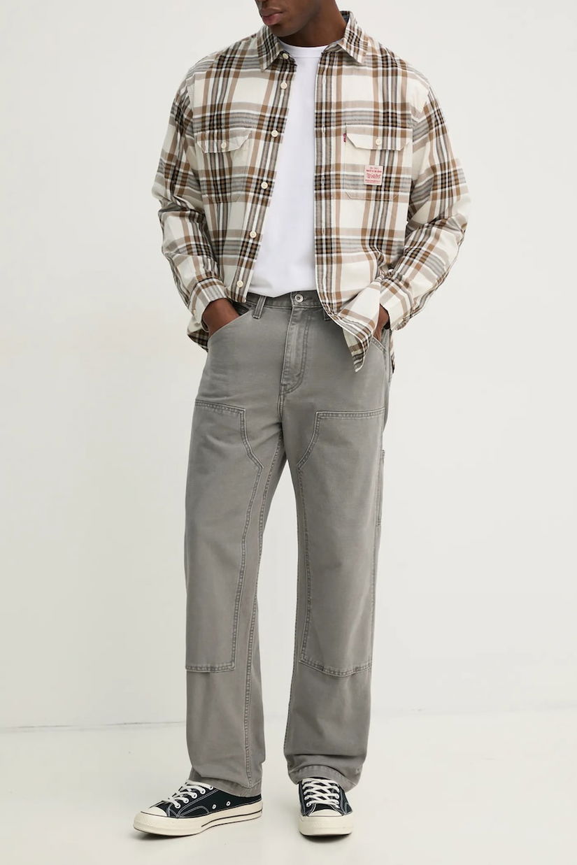 Levi's blugi din bumbac 568 LOOSE STRT DBL KNEE bărbați A7367