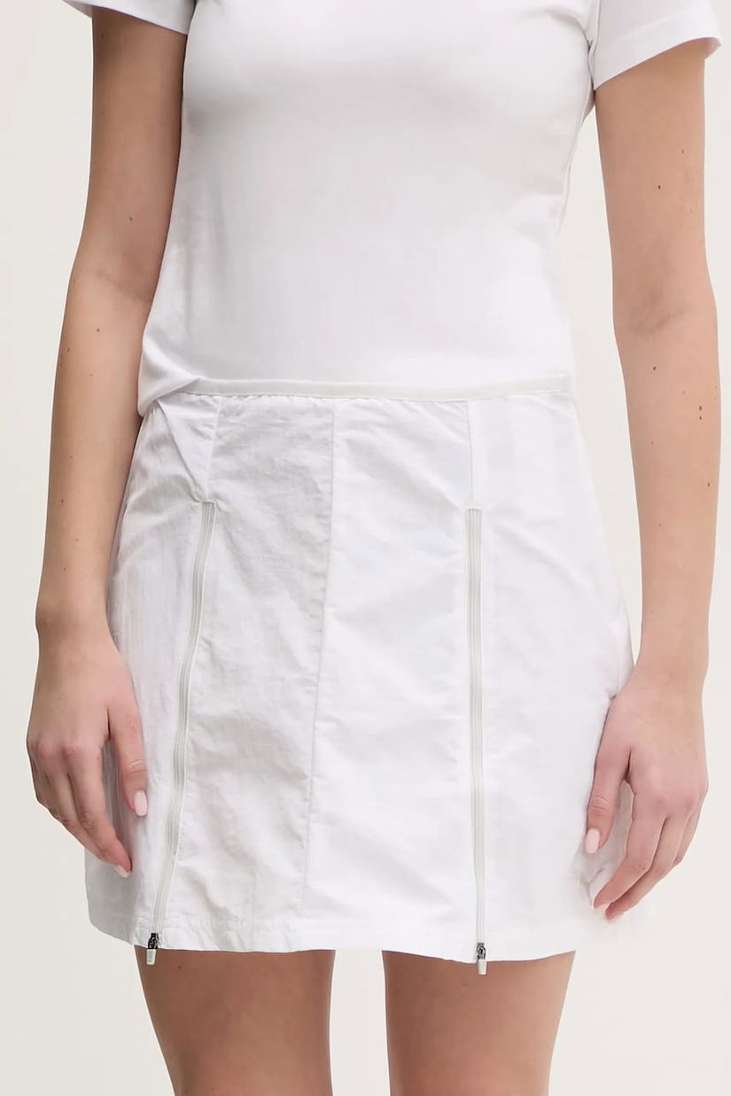 Puma fustă culoarea alb, mini, evazati, 629830