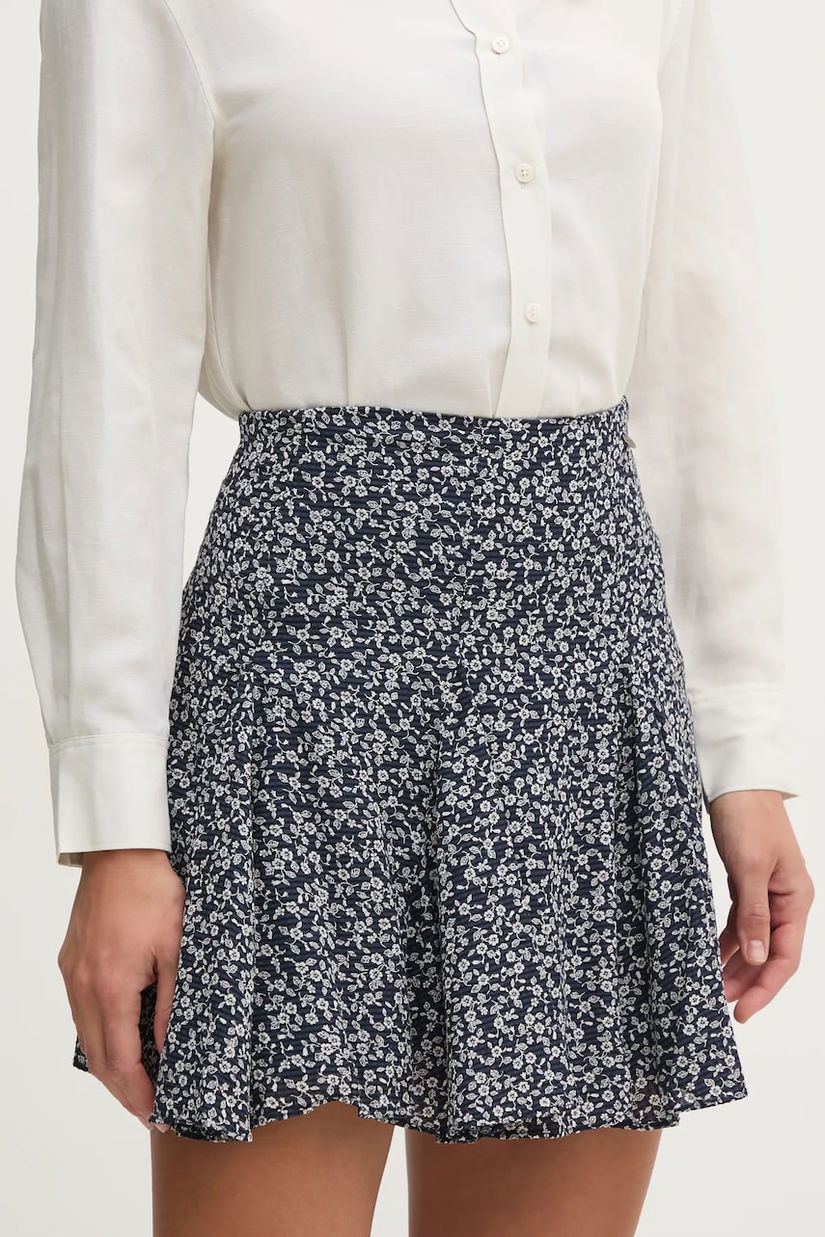 Pepe Jeans fusta CASSANDRA culoarea albastru marin, mini, evazati, PL901196