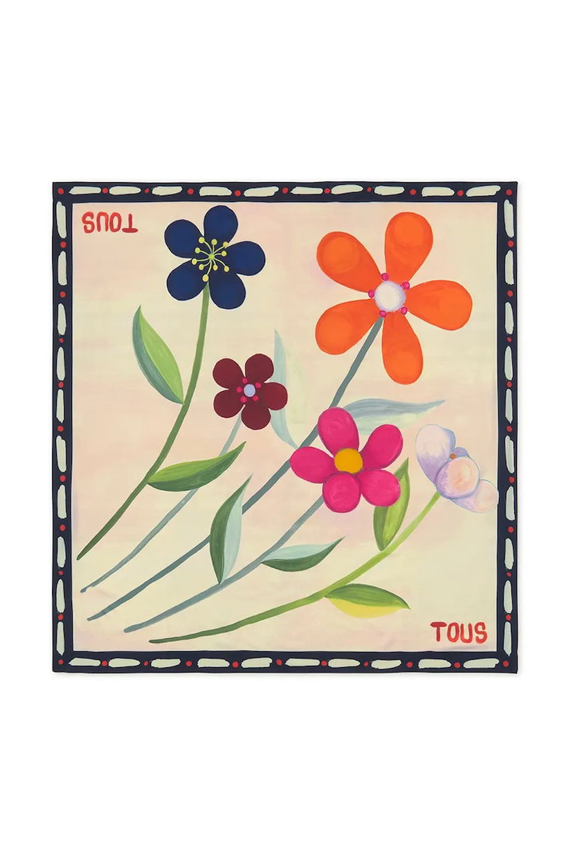 Tous eșarfă TEXTIL femei, culoarea roz, cu imprimeu, 2002200913