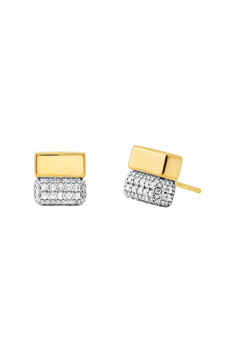 Michael Kors cercei din argint placat cu aur MKC1754CZ931