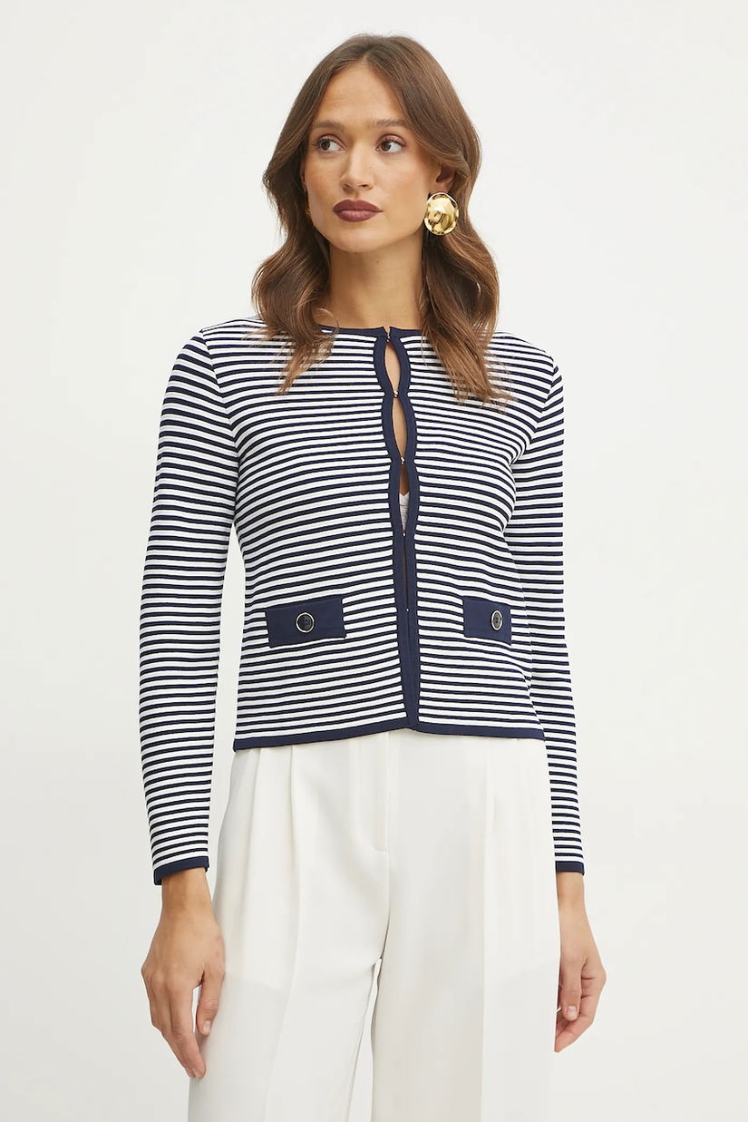 Luisa Spagnoli cardigan femei, culoarea bleumarin, light, 58659