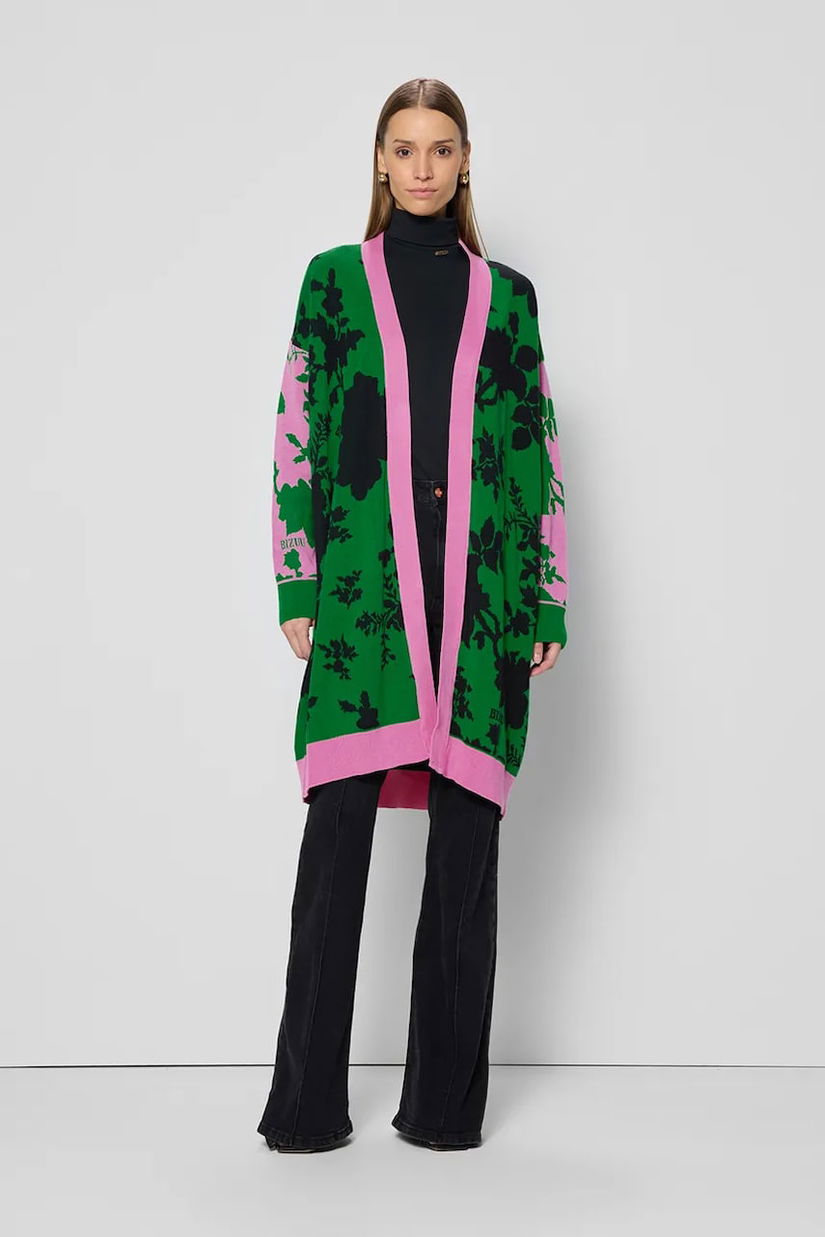 Bizuu cardigan din bumbac ORMICA femei, culoarea verde, ORMICA ZIELONY