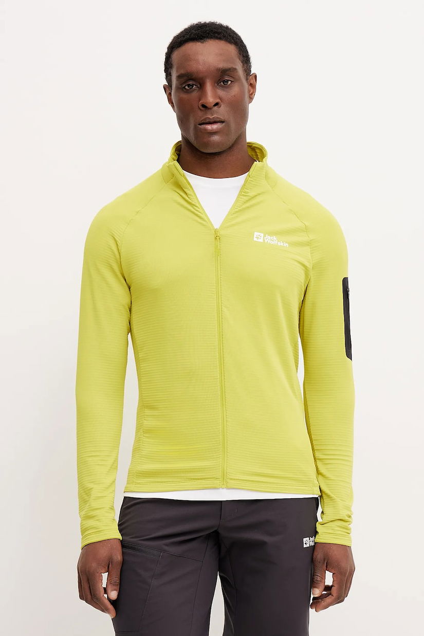 Jack Wolfskin hanorac Prelight culoarea verde, uni, A63789