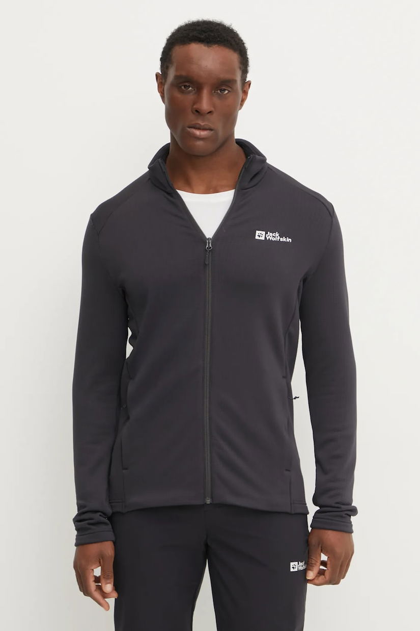 Jack Wolfskin hanorac Kolbenberg culoarea gri, uni, A63964