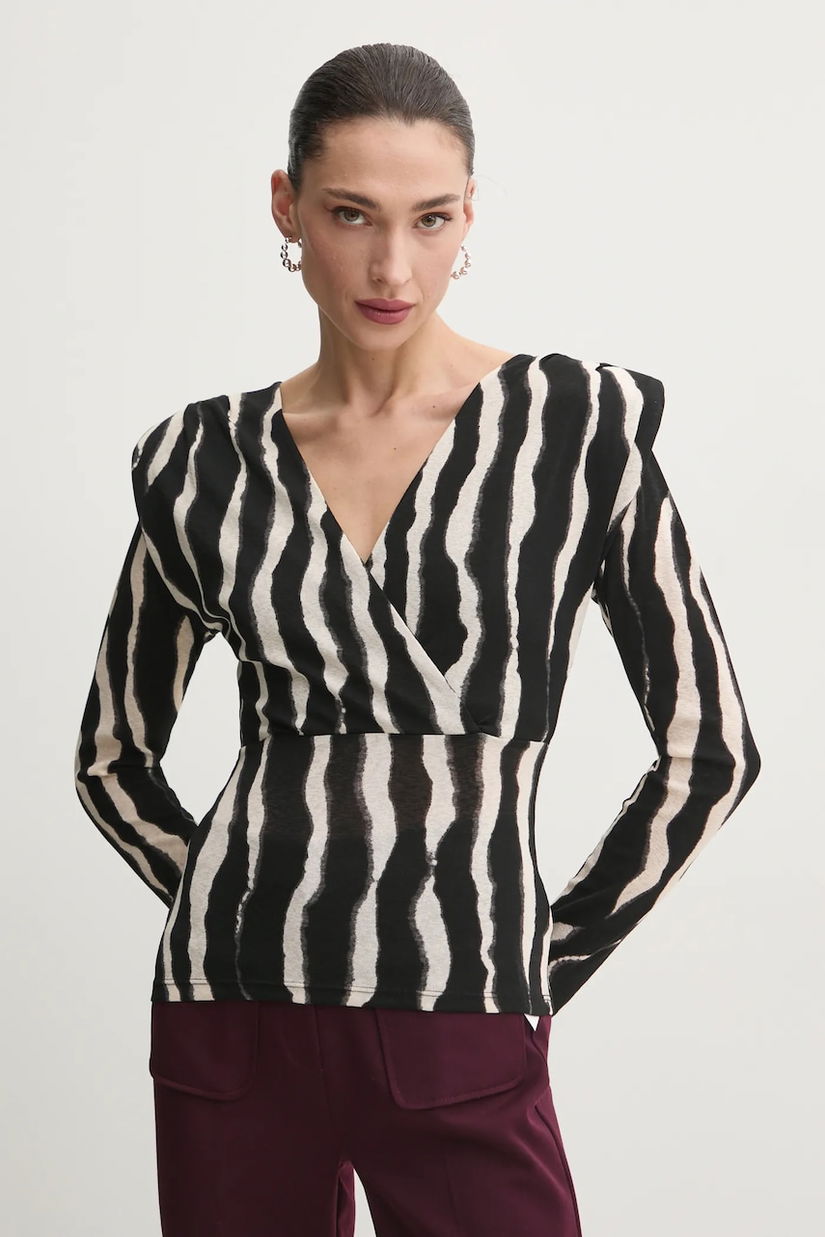 Morgan bluza TIBLO femei, culoarea negru, modelator, TIBLO