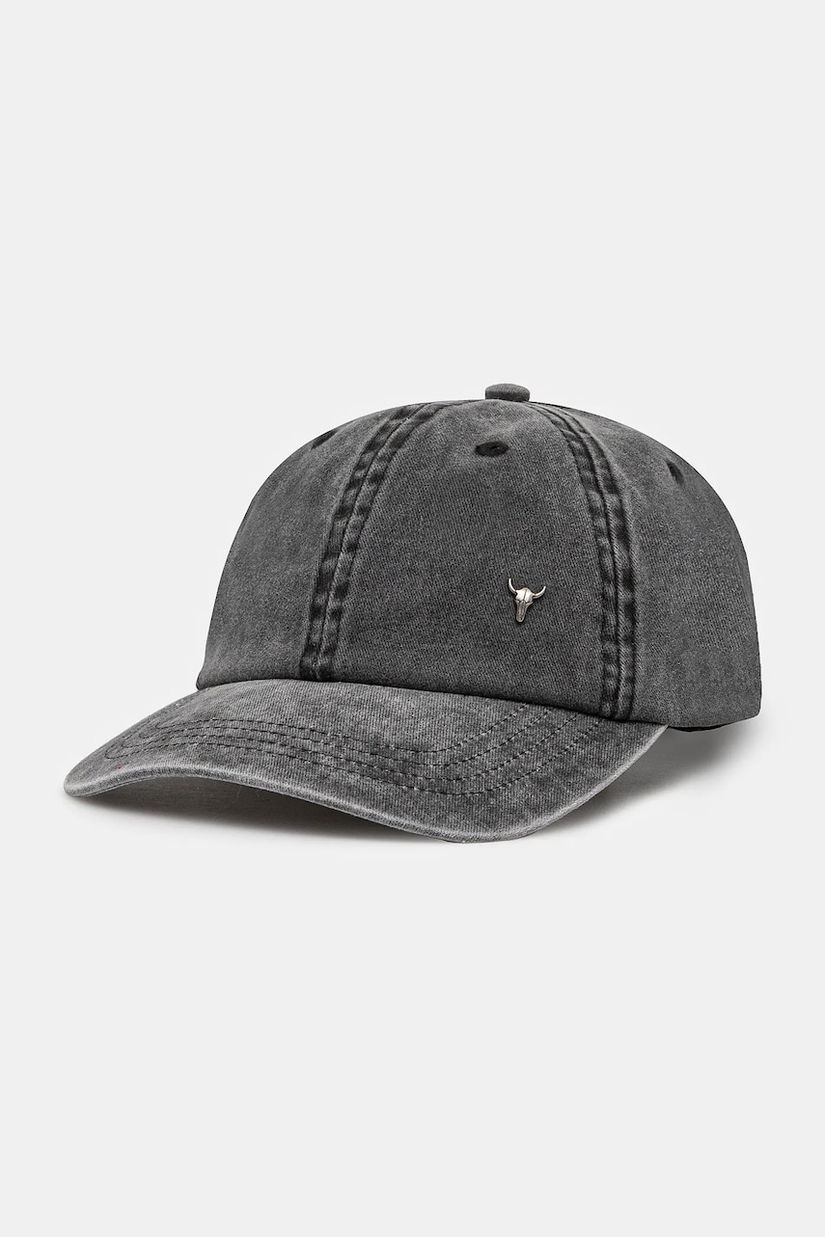 Medicine șapcă de baseball din bumbac barbati, culoarea negru, neted