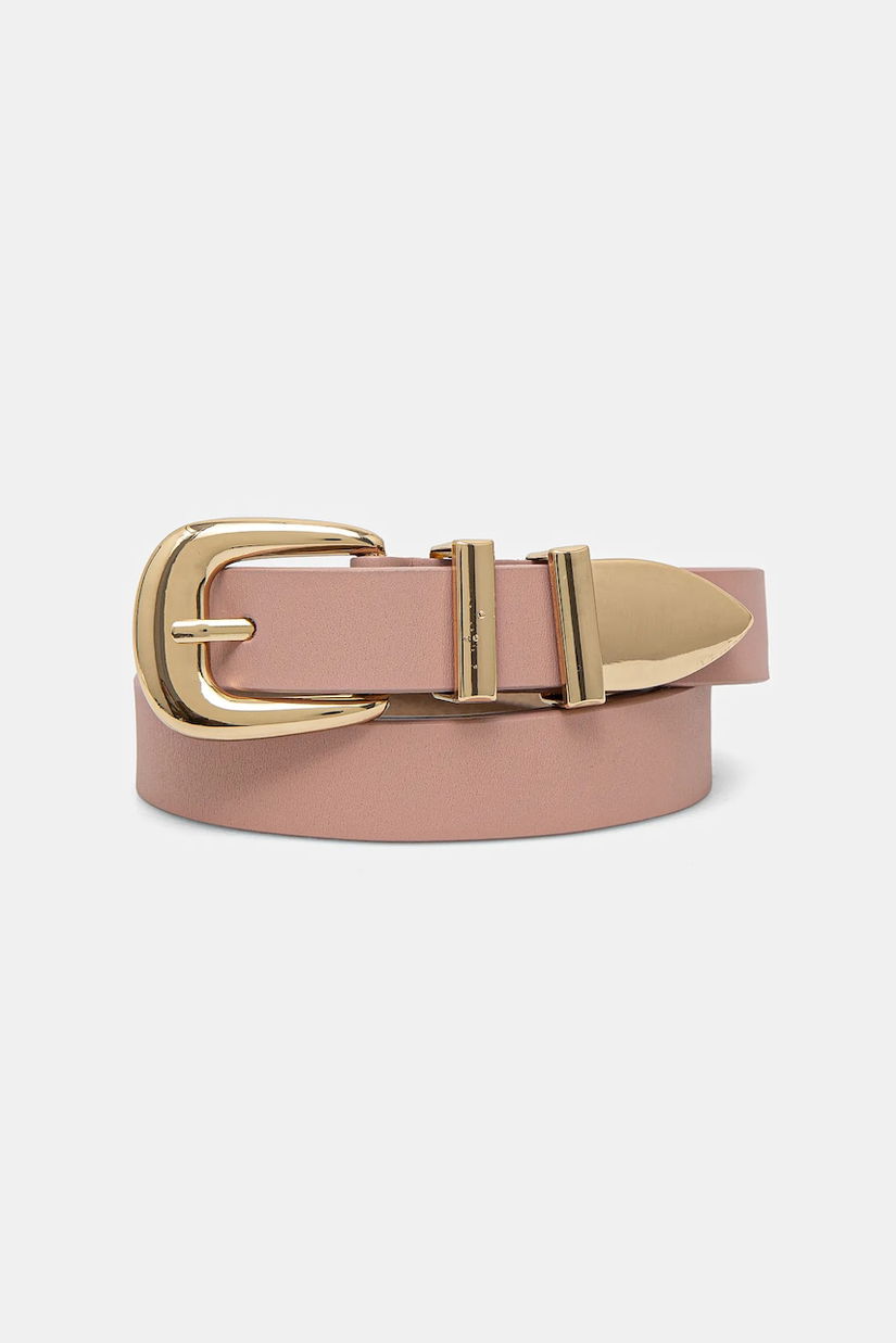 Answear Lab curea de piele femei, culoarea roz