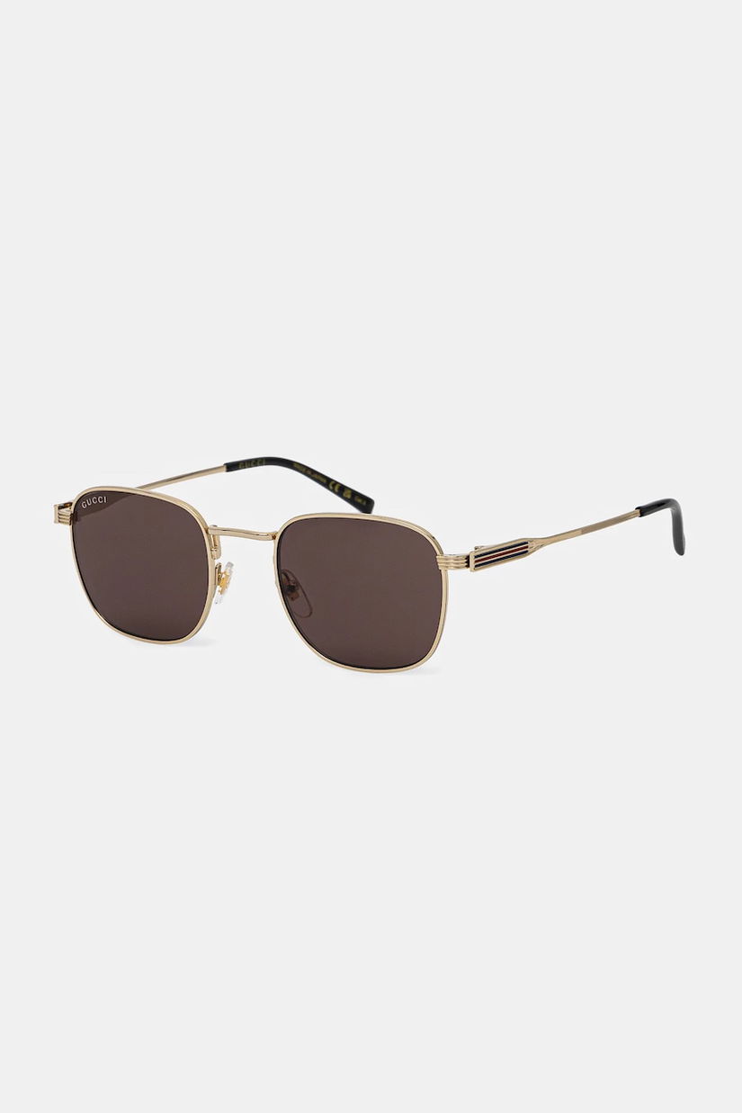 Gucci ochelari de soare barbati, culoarea auriu, GG1876S
