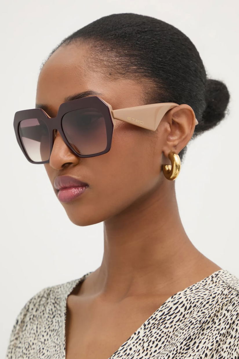 Etro ochelari de soare femei, culoarea maro, ETRO 0043/S