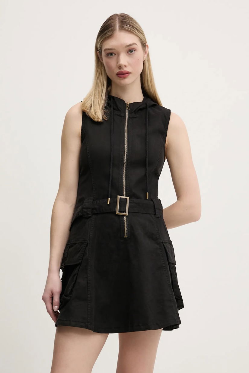 Desigual rochie ASTRID culoarea negru, mini, dreaptă, 25SWVW99