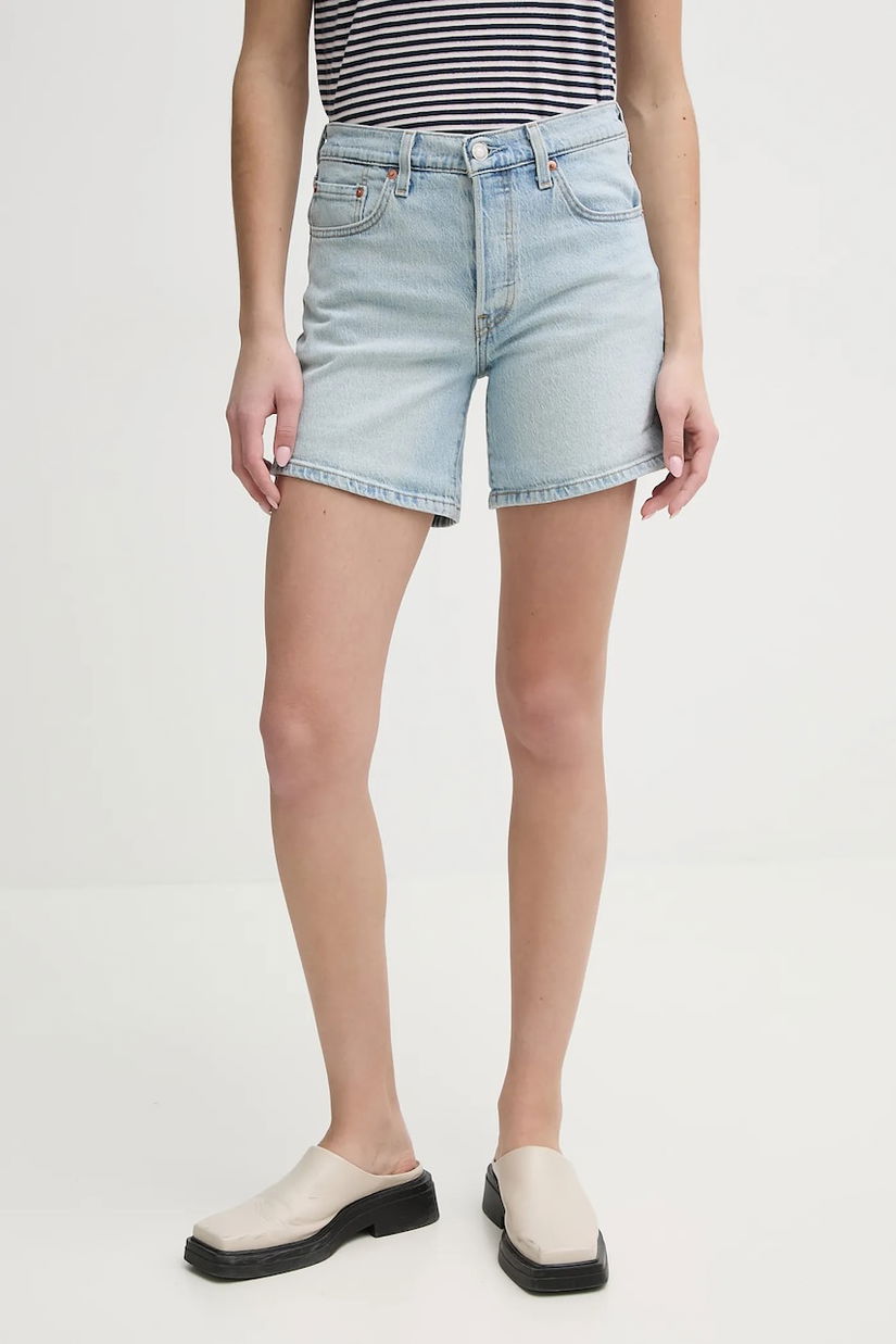 Levi's pantaloni scurti jeans femei, neted, high waist