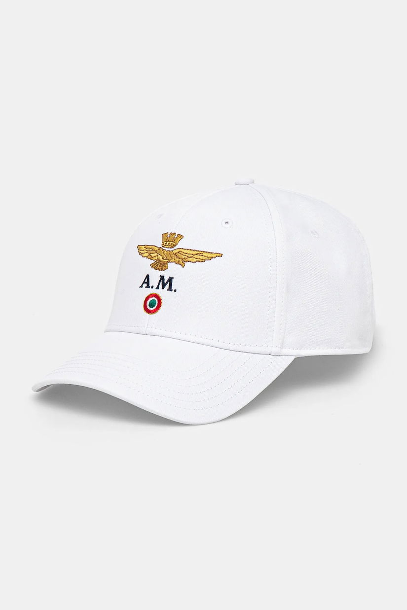 Aeronautica Militare șapcă de baseball din bumbac culoarea alb, cu imprimeu, HA1100CT2848