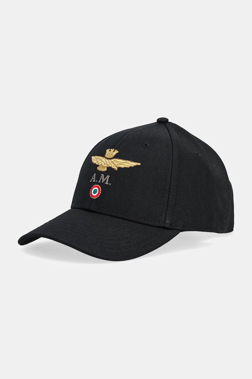 Aeronautica Militare șapcă de baseball din bumbac culoarea negru, cu imprimeu, HA1100CT2848