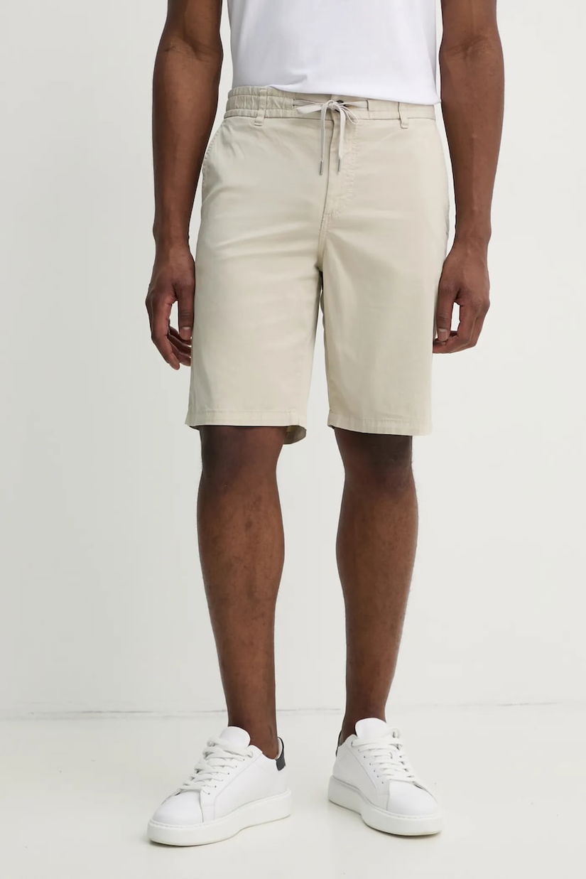 BOSS Orange pantaloni scurti barbati, culoarea bej, 50536885