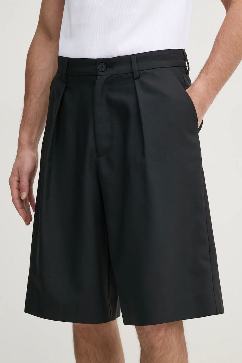 Versace Jeans Couture pantaloni scurti barbati, culoarea negru, 78GAD118 N0441