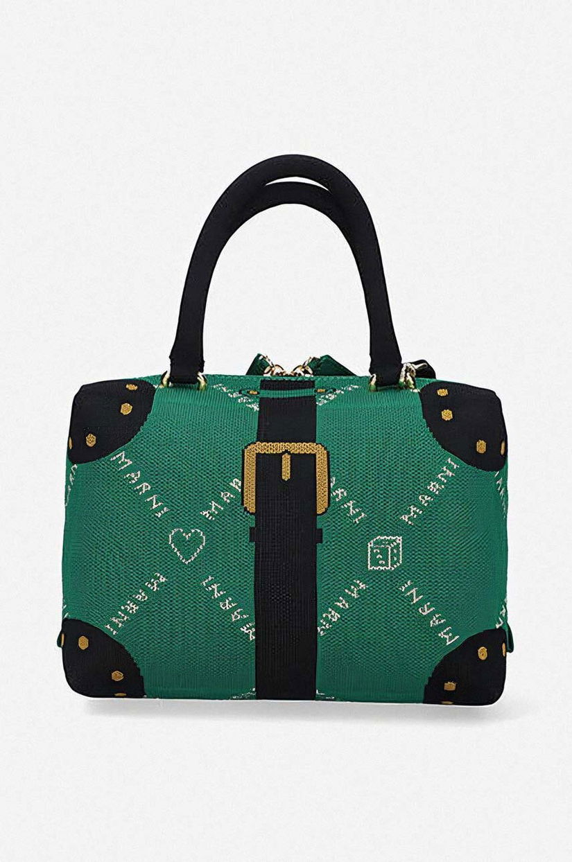 Marni poșetă culoarea verde BMMP0094A1.P4601-Z2Q08