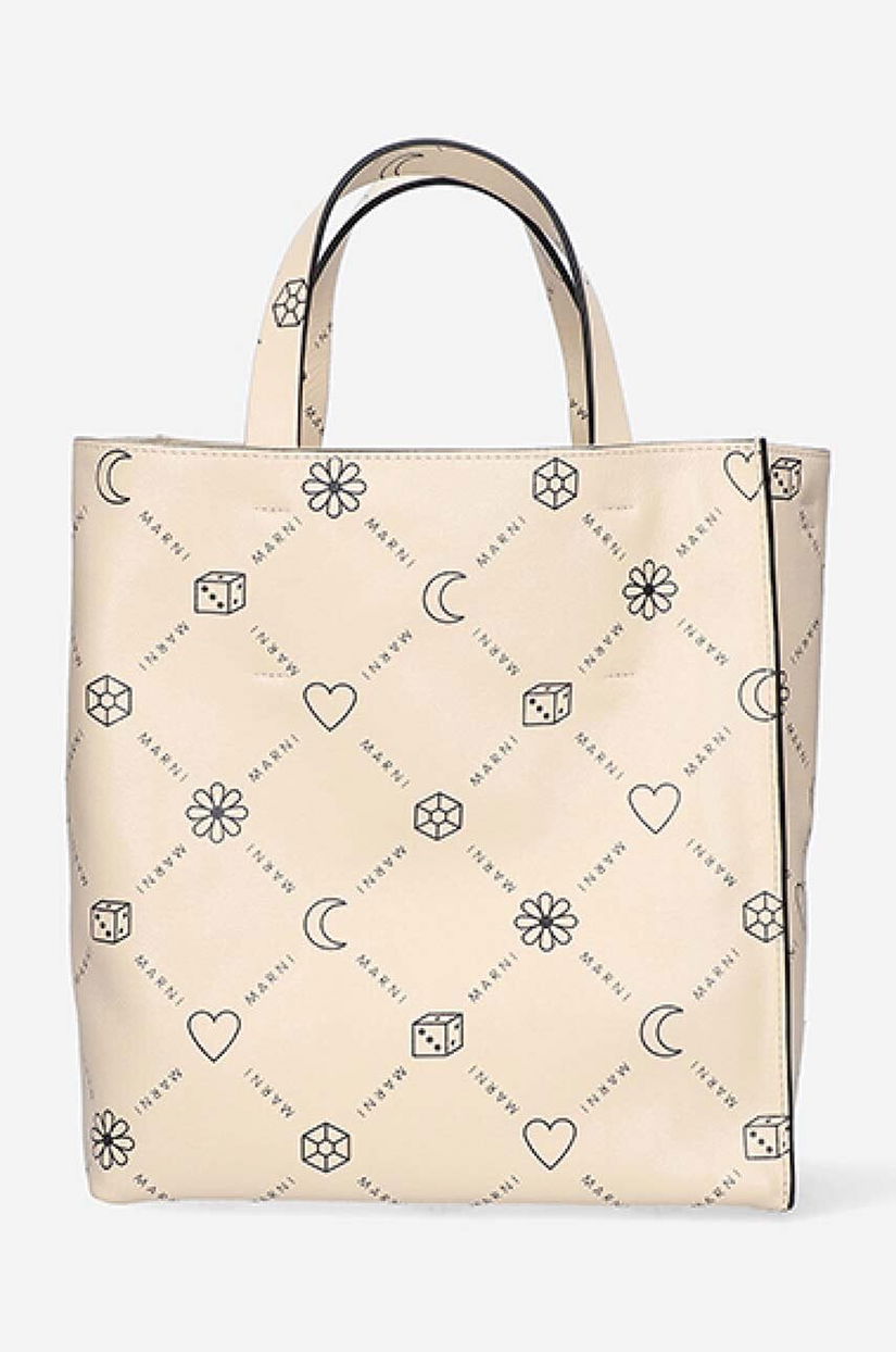 Marni poșetă de piele culoarea bej SHMP0018U4.P4599.00W12-cream