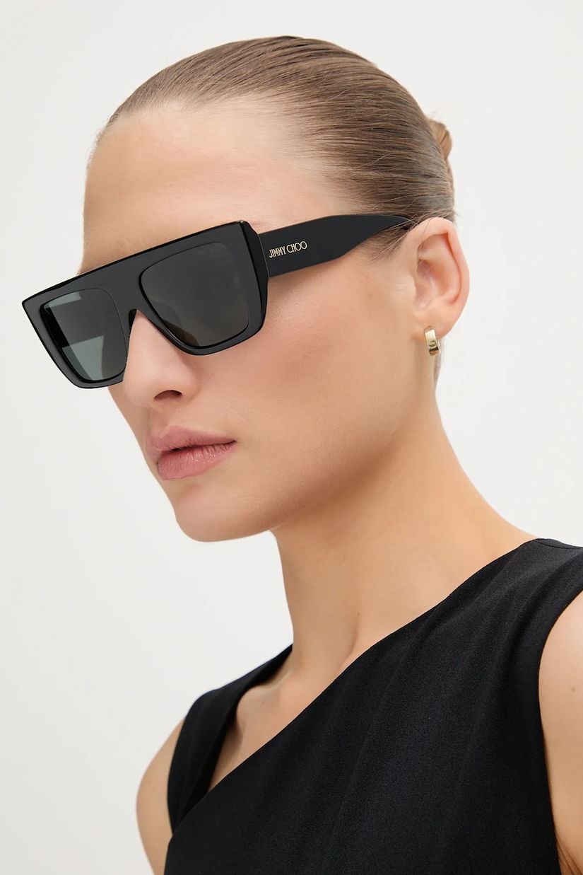 Jimmy Choo ochelari de soare femei, culoarea negru, 0JC5026U