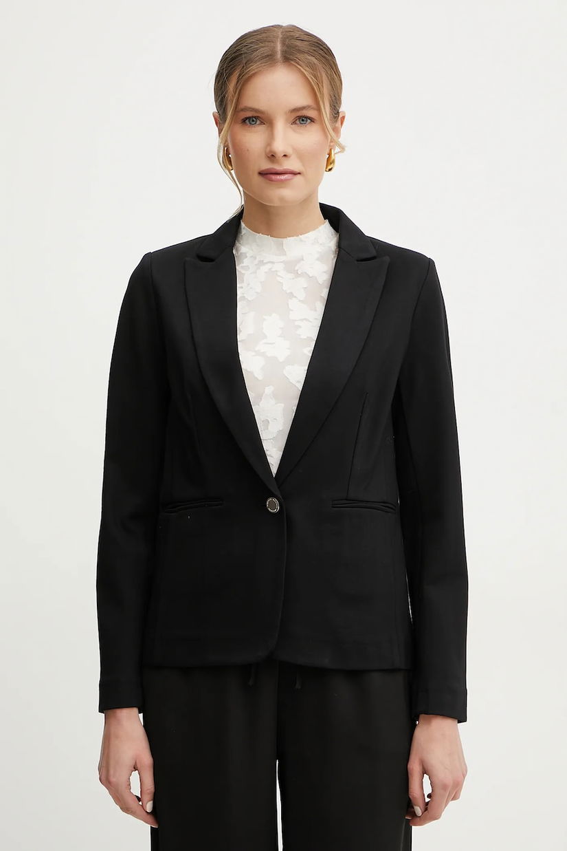 Morgan sacou VELO culoarea negru, un singur rand de nasturi, neted, VELO