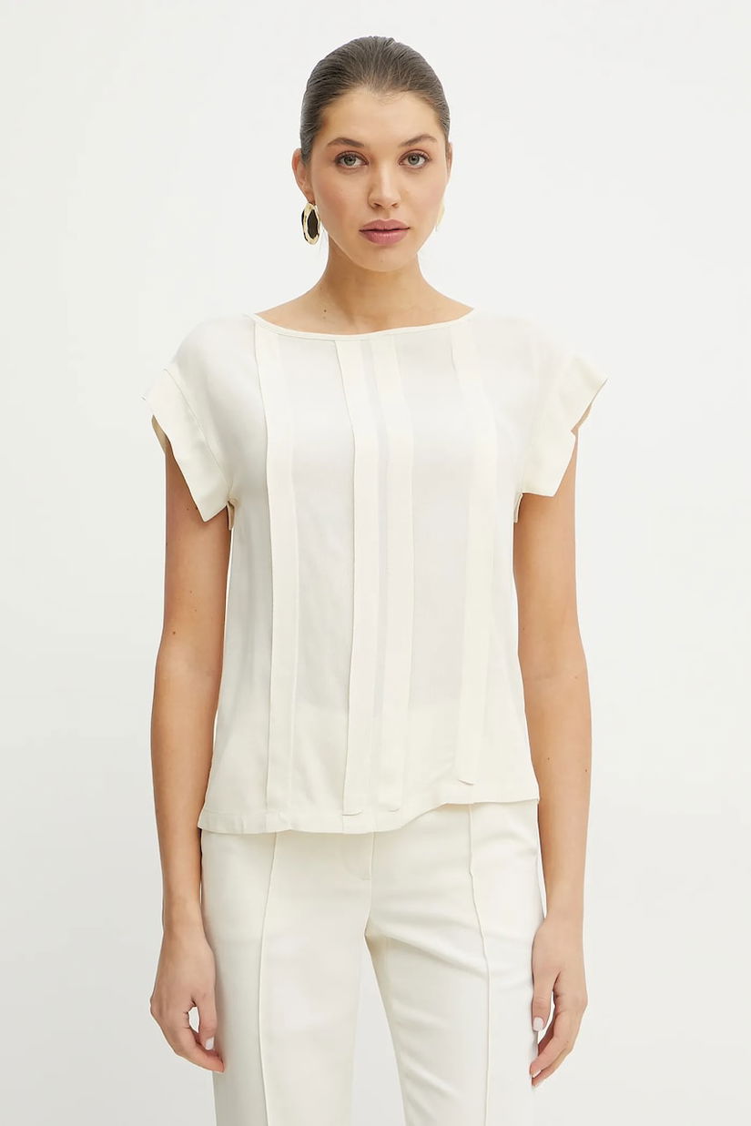 Silvian Heach bluza DACEBI femei, culoarea bej, neted, GPP25162BL